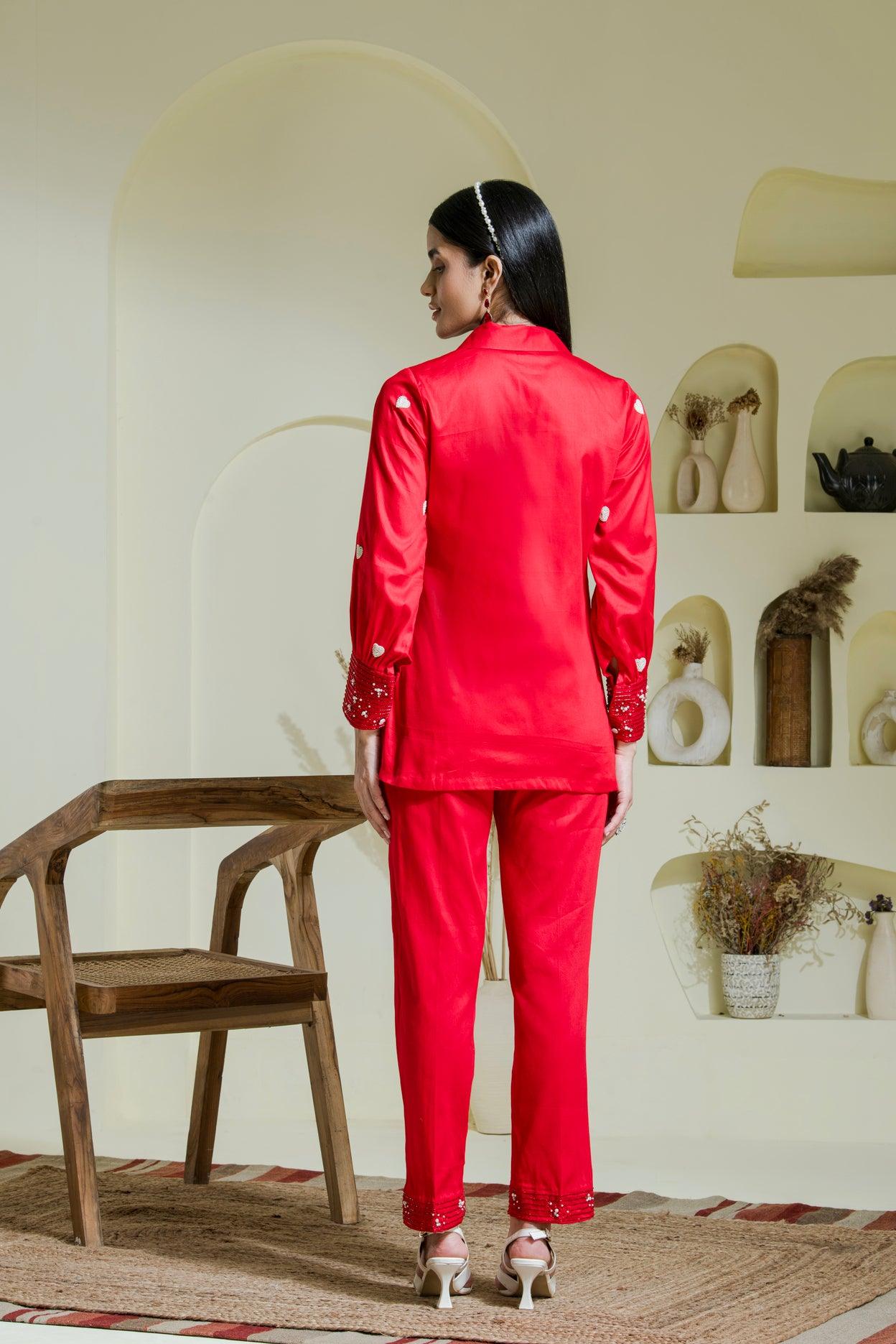 Designer_Red_Heart_Embroidered_Cotton_Shirt back view