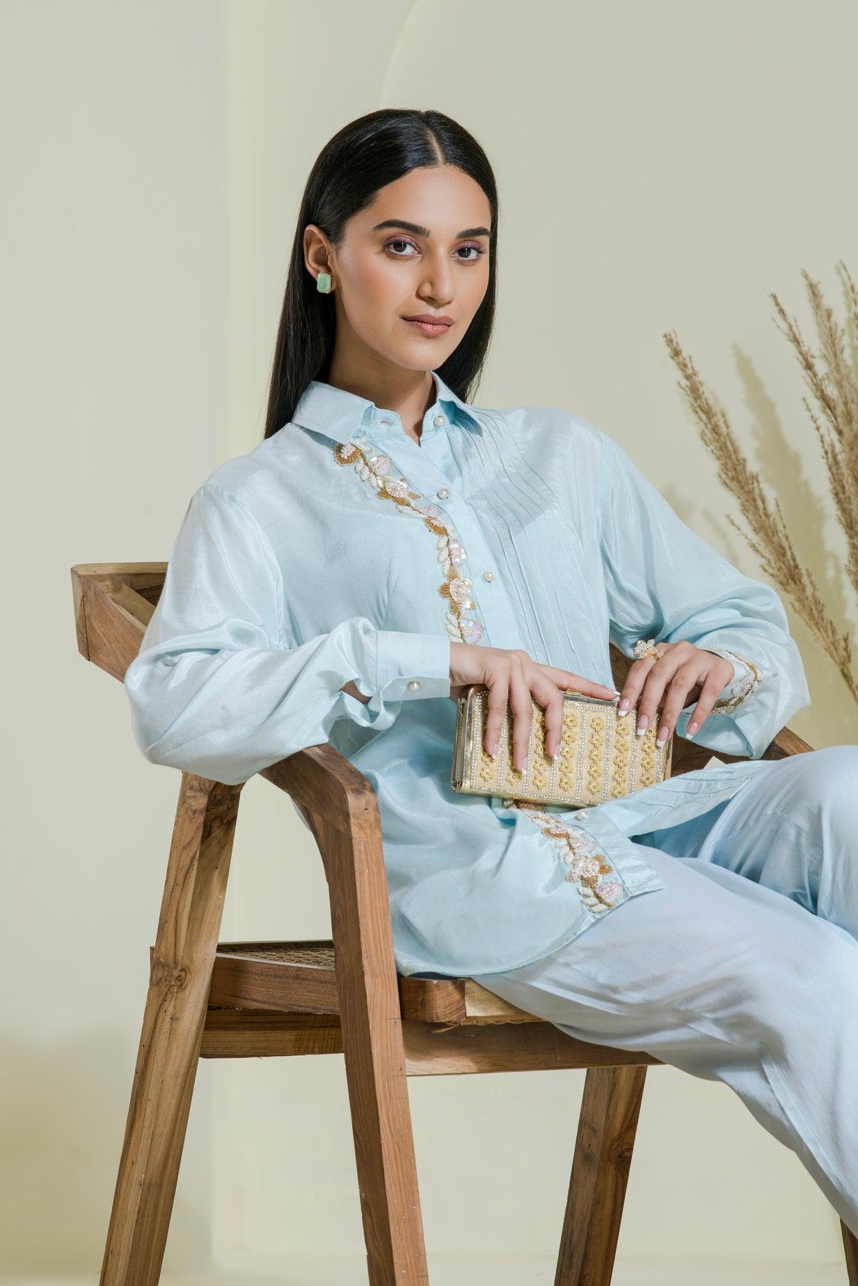Powder_Blue_Embroidered_Cotton_Shirt